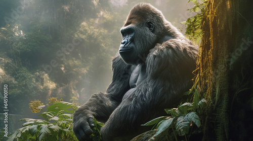 Canvas Print Gorilla in the Jungle