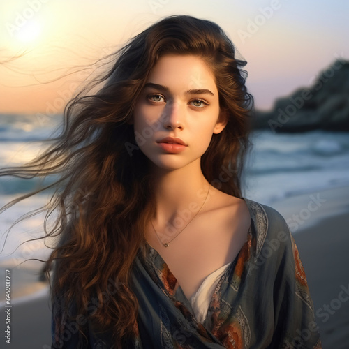 portrait of a woman on the beach