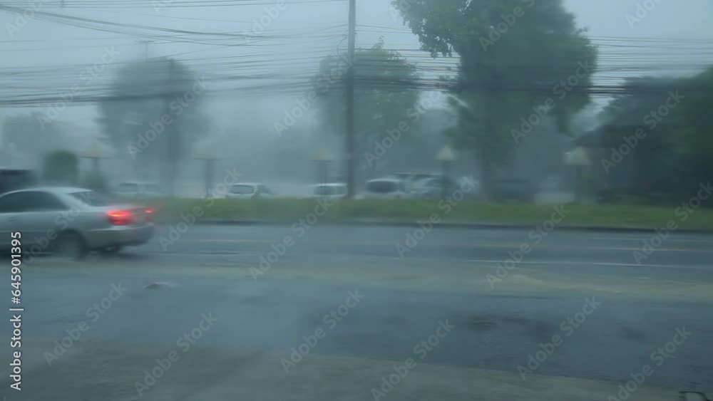 raining and storming causing flooding of roads raining and storming causing flooding of roads
