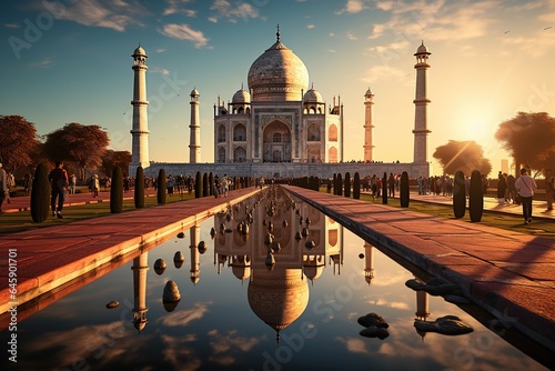 Travelers exploring tourist destinations around the world, capturing the beauty of diverse cultures, stunning landscapes, and iconic landmarks. Generated with AI photo