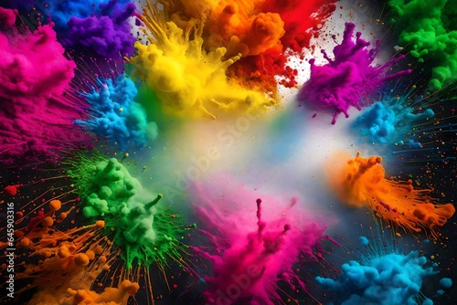 colorful background with splashes