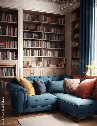 A room corner with book shelfs and a reading so...  © Lamia