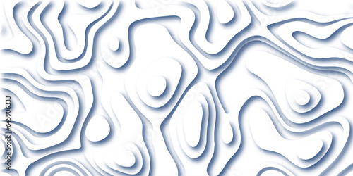 white Topographic map. Abstract lines background paper texture Imitation of a geographical map blue shades .Topographic contour lines vector map seamless pattern vector illustration.