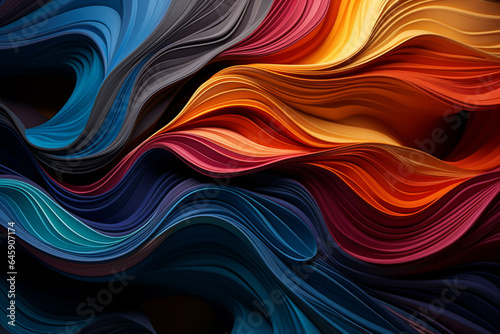 an abstract curve layered textural