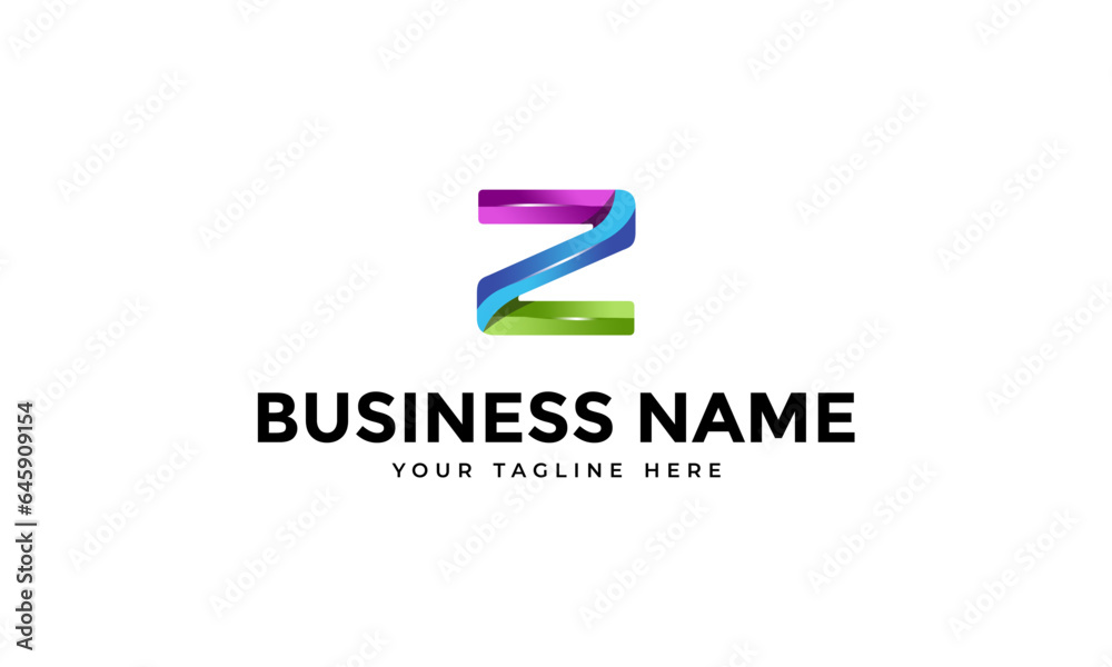 colorful letter Z logo template