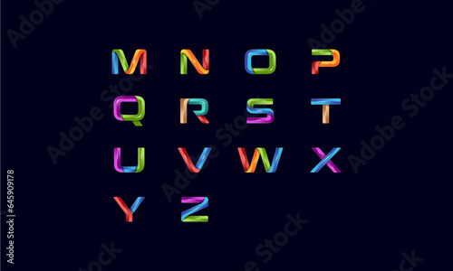 colorful alphabet logo template