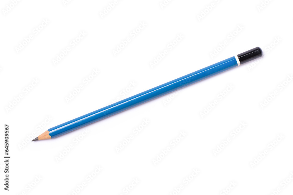 Tilted pencil isolated on white background. Tilted pencil isolated on white background.