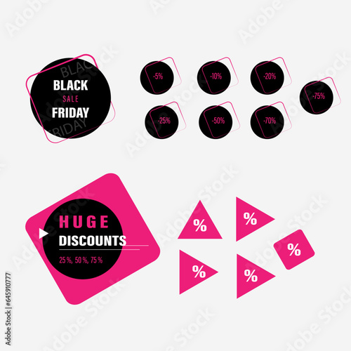 Black Friday, sale set. Черная пятница, набор.