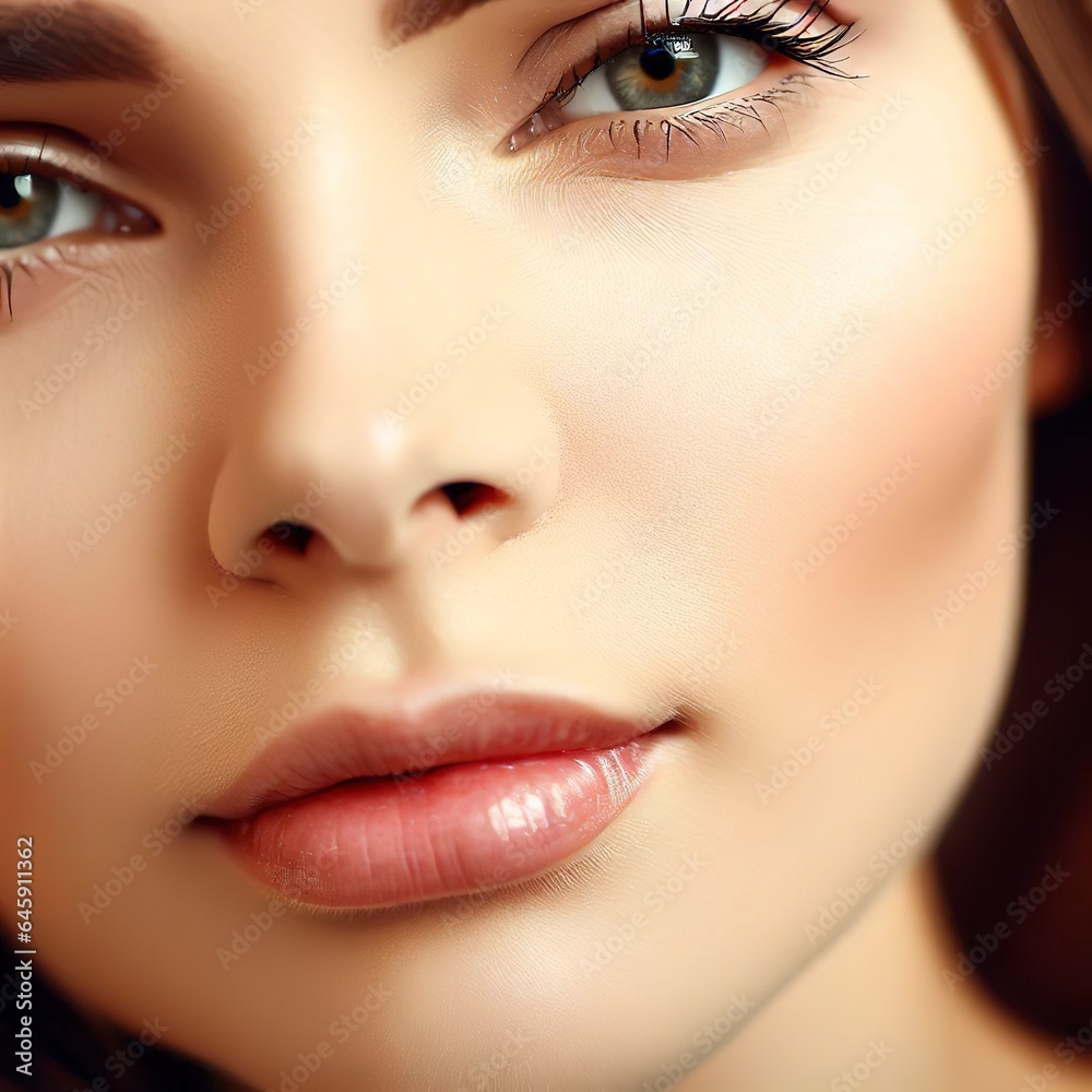 Close up portrait of beautiful woman