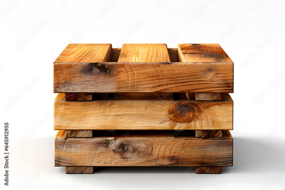 Wooden pallet isolated Wooden pallet isolated