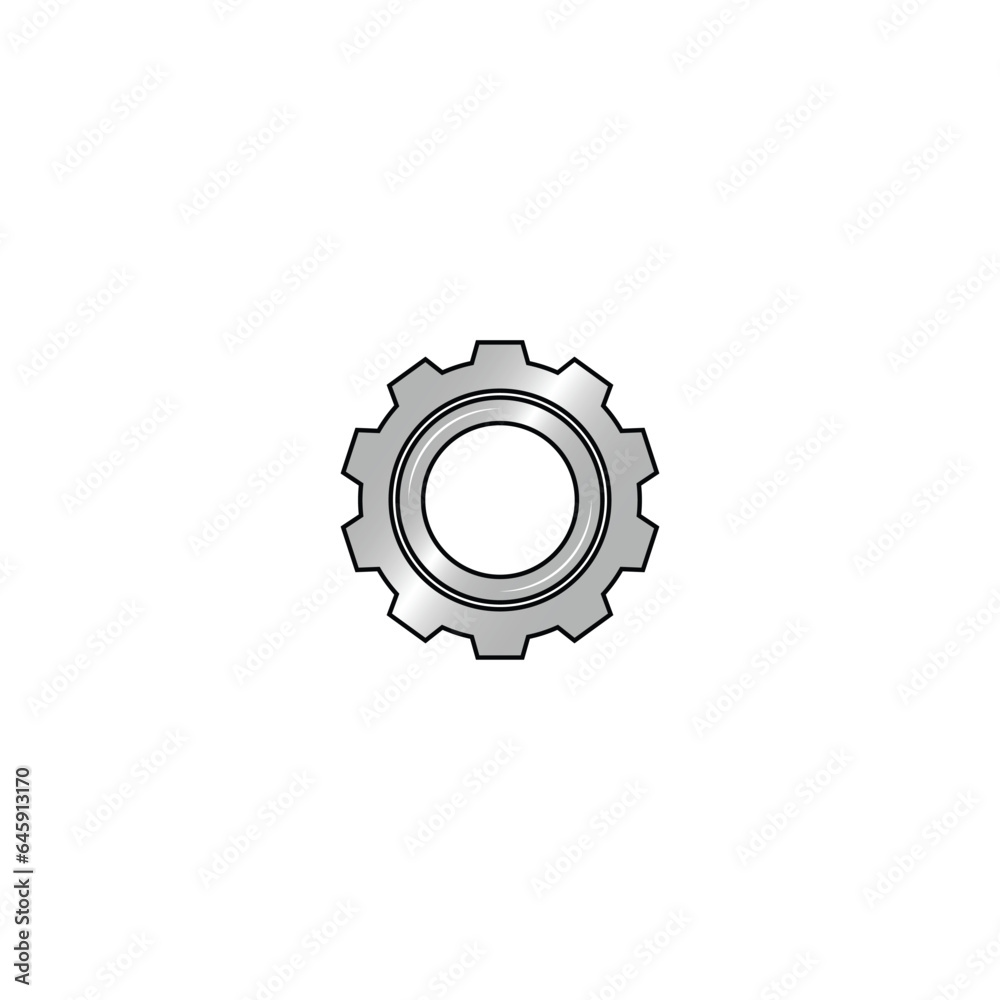 Cogwheel icon isolated vector graphics Cogwheel icon isolated vector graphics