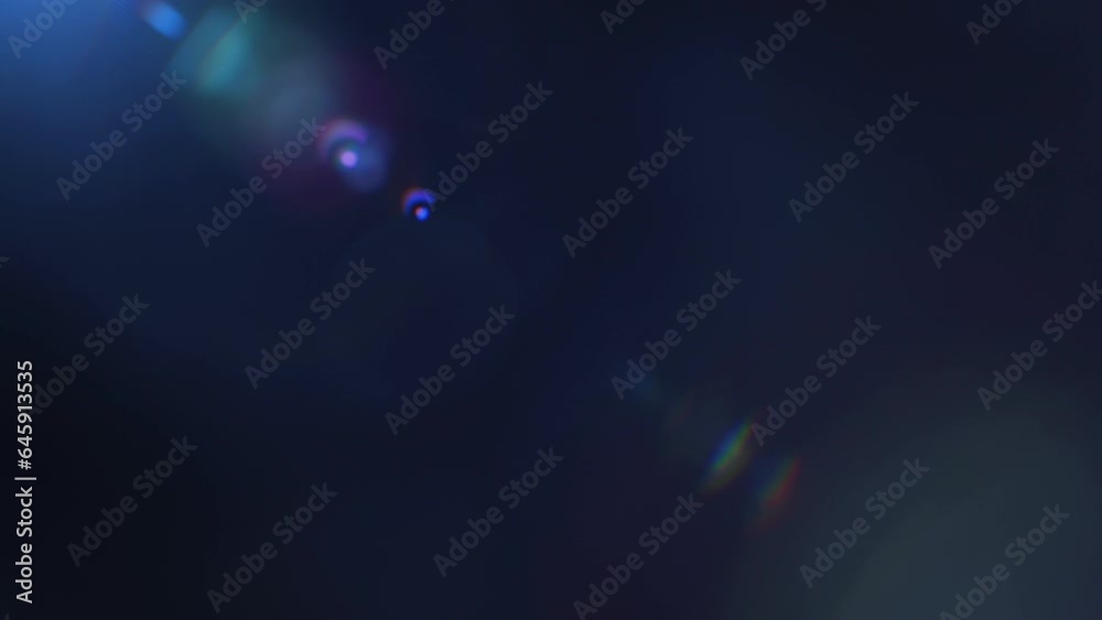 lens flare effects on black background.4k