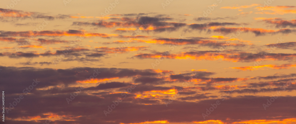 Clouds after rain at sunset. Background