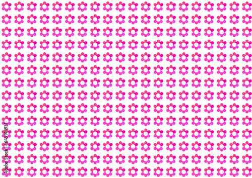 ピンクの花（6枚の花びら）