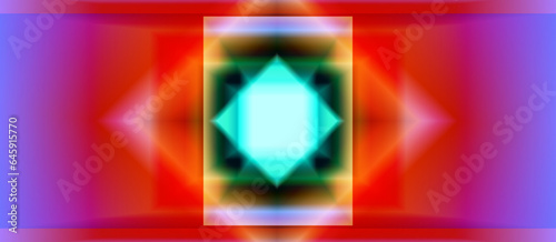 Abstract geometric background, red gradient. vector minimal geometry poster with neon triangle and square lines art design. Colored pattern background, posters banner horizontal