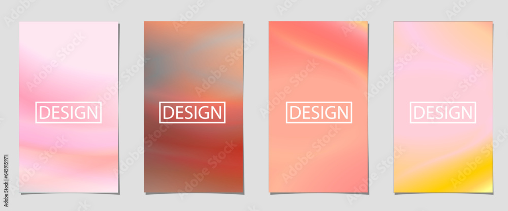 set of abstract background with beautiful gradient color, colorful background for poster flyer banner backdrop with different color. vertical banner. sky background vector illustration
