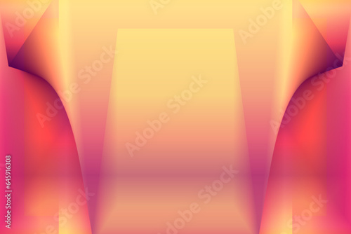 Minimalist abstract light beige golden background for product presentation. Incident light from the window on the wall and floor. vector illustration. abstract wall background with emboss line