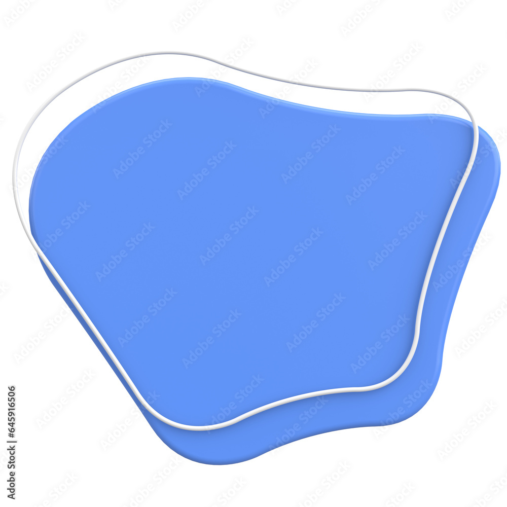 3D Blob. Abstract Text Box. 3D illustration. 3D Blob. Abstract Text Box. 3D illustration.