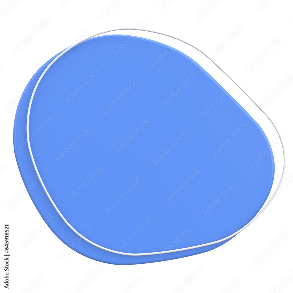 3D Blob. Abstract Text Box. 3D illustration. 3D Blob. Abstract Text Box. 3D illustration.