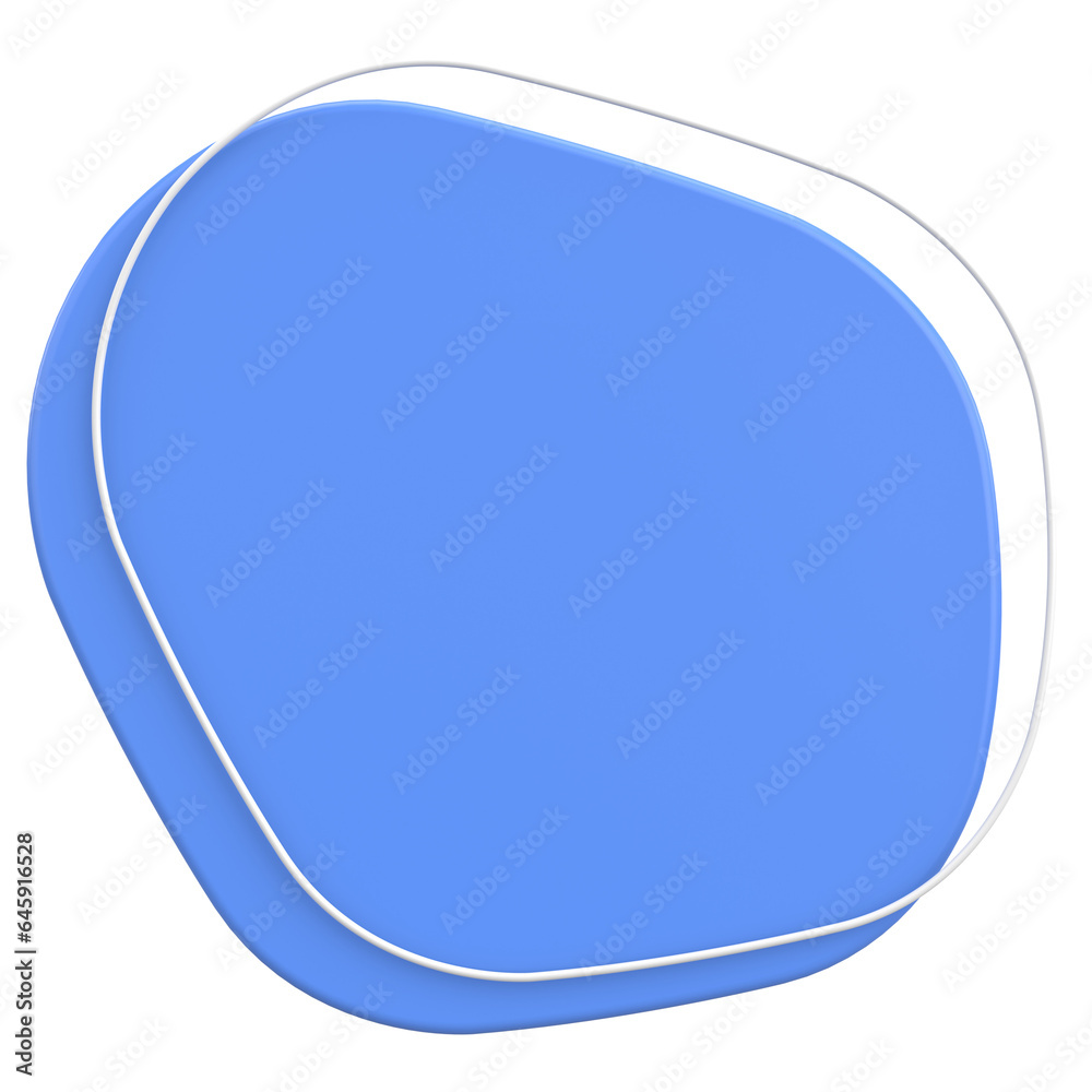 3D Blob. Abstract Text Box. 3D illustration. 3D Blob. Abstract Text Box. 3D illustration.