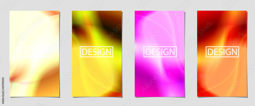 
set of abstract background with light gradient color, colorful background for poster flyer banner backdrop. vertical banner. cool fluid background with abstract geometric line. vector illustration