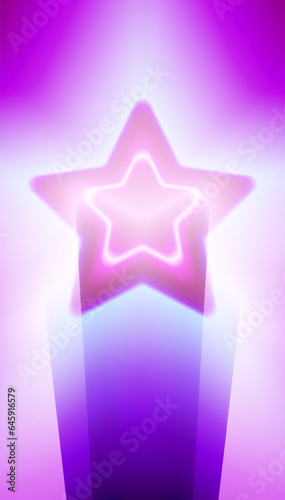 ultraviolet star shape background, virtual reality, abstract fashion background, violet neon lights, pink blue spectrum vibrant colors, laser show. modern beauty star background illustration