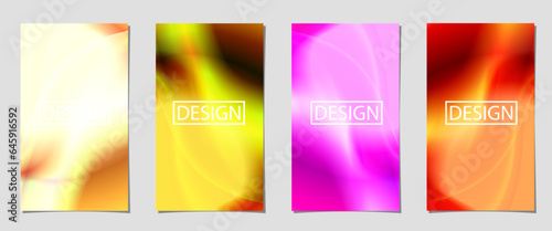 
set of abstract background with light gradient color, colorful background for poster flyer banner backdrop. vertical banner. cool fluid background with abstract geometric line. vector illustration