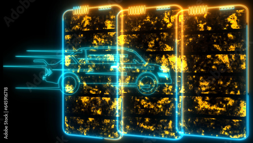 Solid state powerful battery laser border orange blue loop energy fast speed