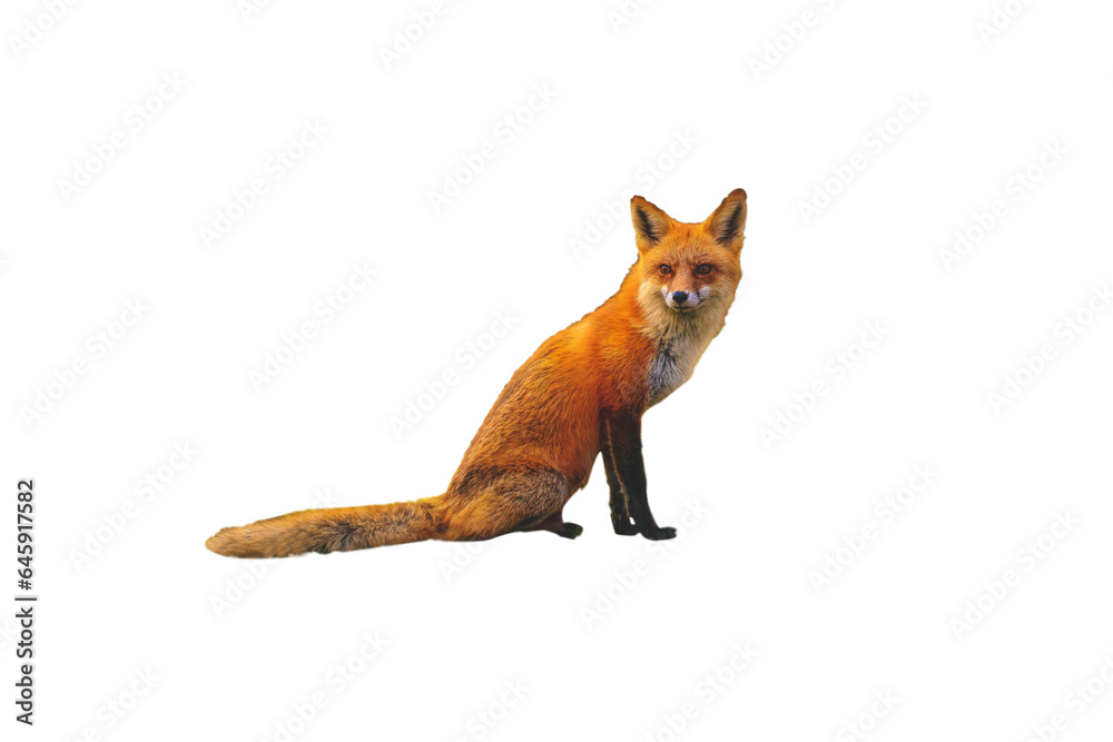 Fototapeta premium fox isolated on white wallpaper of background in png