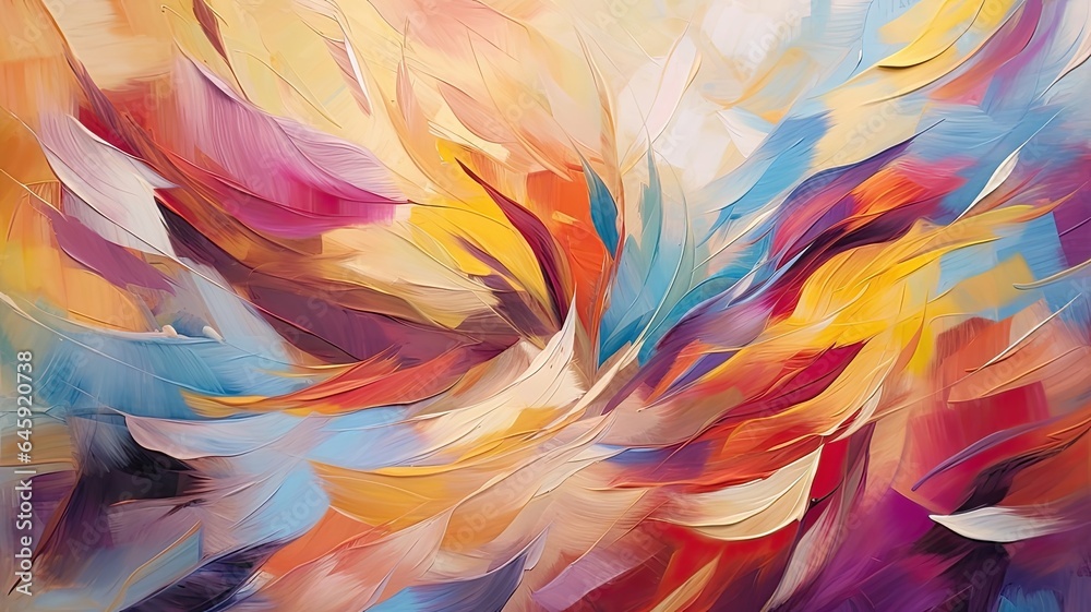 Embracing the Blissful Summer Igniting the Passion of Happiness Amidst Sun-Kissed Days and Carefree Delights. Abstract Oil Painting Embracing the Blissful Summer Igniting the Passion of Happiness Amidst Sun-Kissed Days and Carefree Delights. Abstract Oil Painting