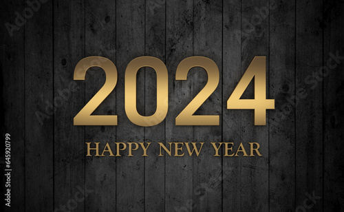 New Year 2024 Creative Design Concept - 3D Rendered Image 