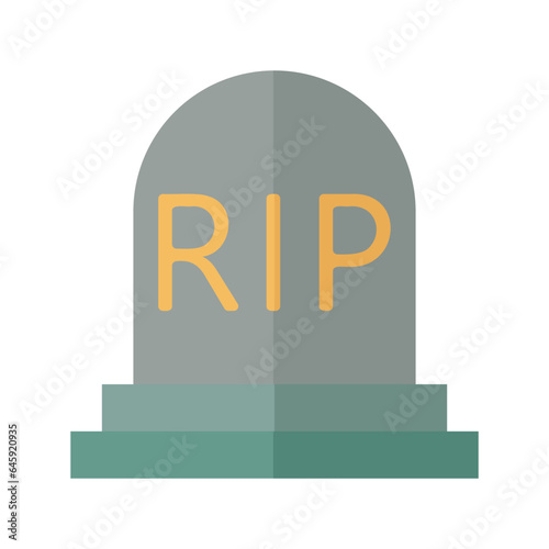 tombstone dead flat icon

