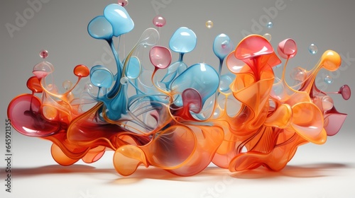 A series of abstract images of molecules, rendered in a style that emphasizes their interconnectedness. 