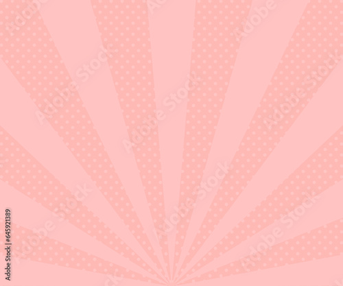 集中線と水玉のポップでかわいい背景素材 - シンプルで目立つ300×250px比率のバナー
