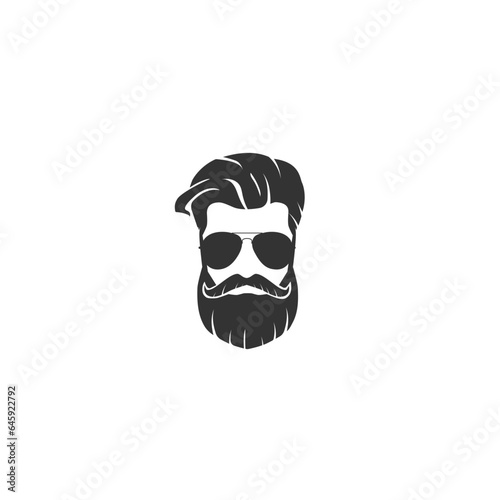 Barber shop isolated vintage label badge emblem. Vector illustration