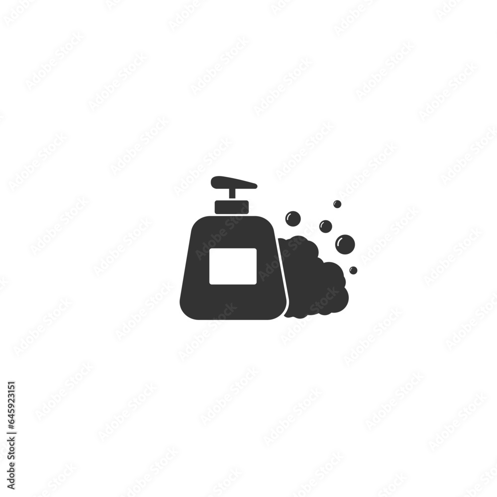 Soap pump bottle, cleaning service related icon, glyph design. Vector Soap pump bottle, cleaning service related icon, glyph design. Vector