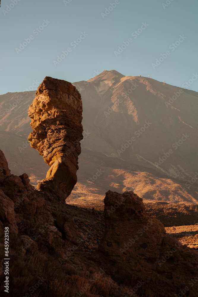 Teide and Tenerife at sunset - obrazy, fototapety, plakaty 
