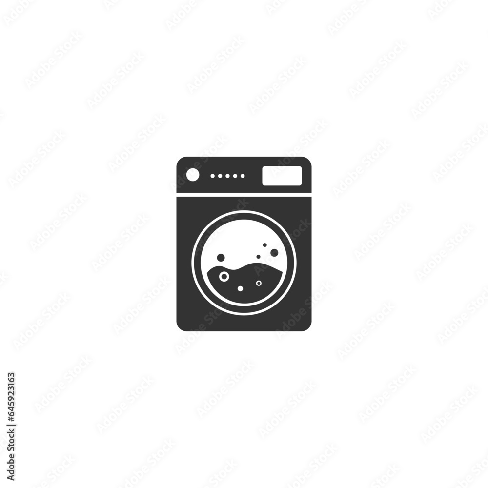 Washing machine for washing cloth. Vector