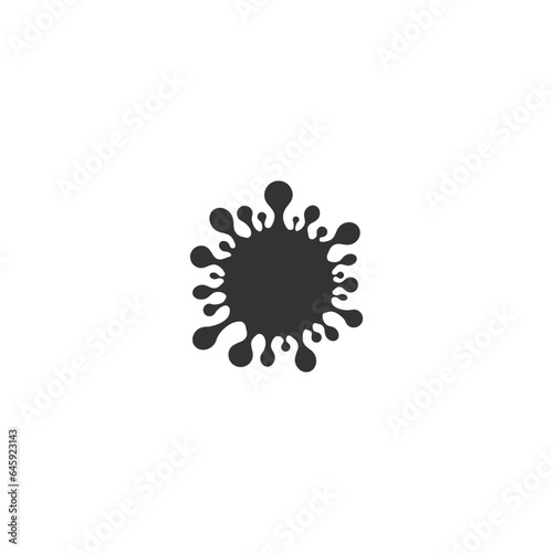 Virus, microbe, bacterium icon isolated on white. Vector 