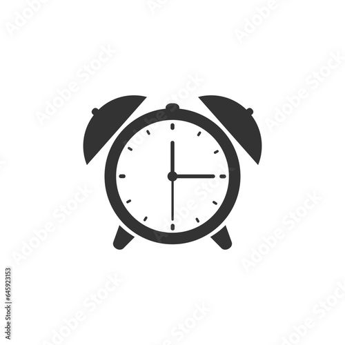 Wake up retro alarm clock. Flat vector Illustration