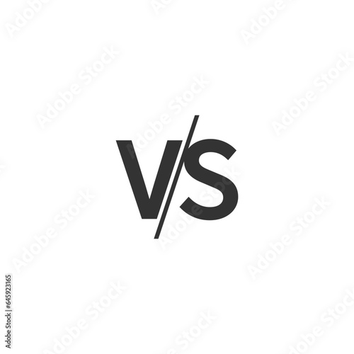 VS versus letters vector logo isolated on transparent background. VS versus symbol for confrontation or opposition design concept