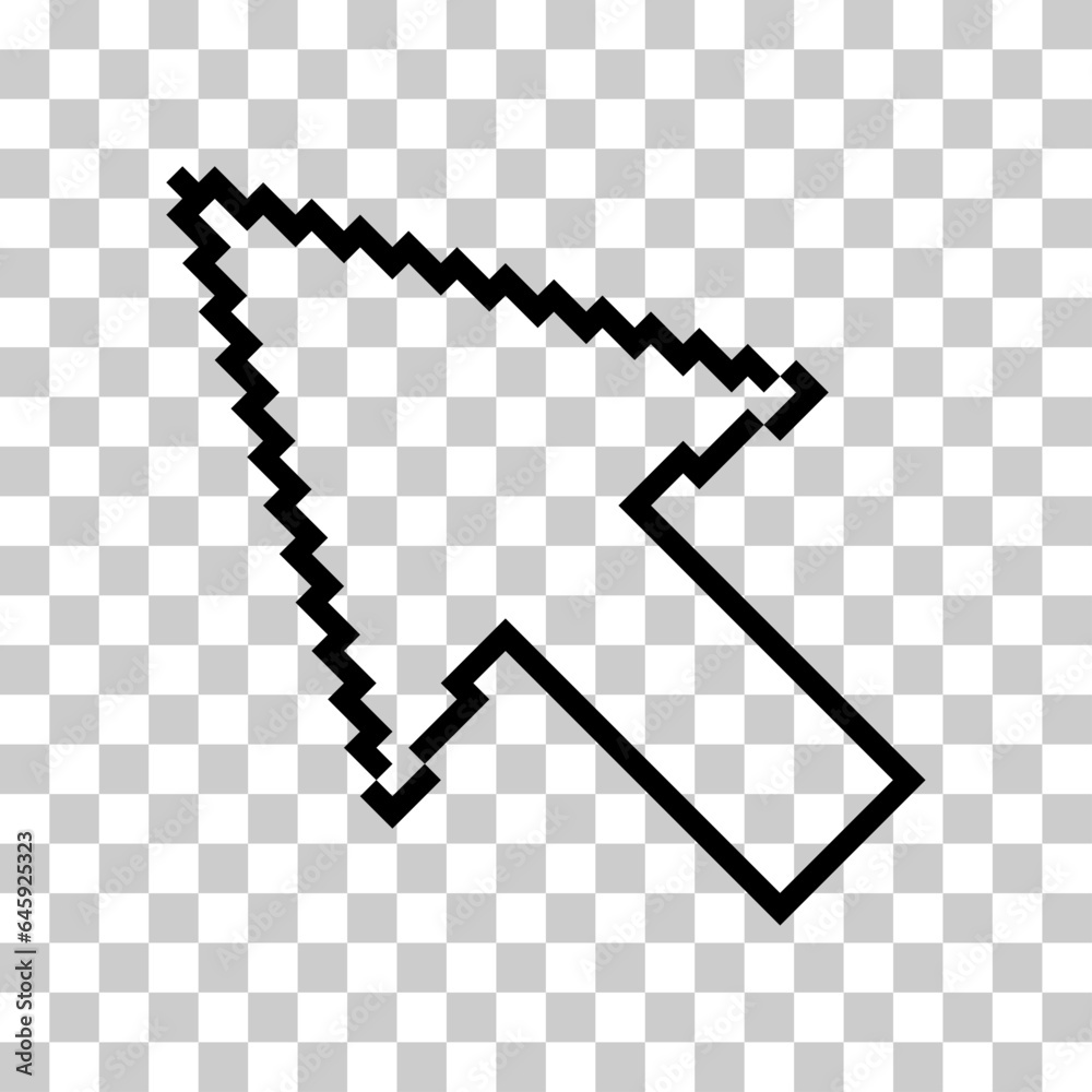 custom made wallpaper toronto digitalArrow pixel icon, web cursor click mouse symbol, computer pointer vector illustration