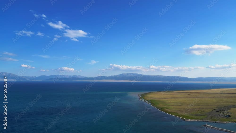 landscape with lake in Xinjiang, China landscape with lake in Xinjiang, China