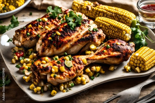 Cajun Chicken and Corn. 