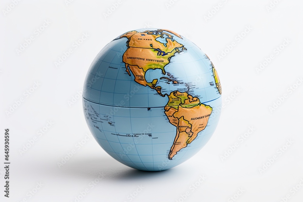 Earth Model Australia View in white background Earth Model Australia View in white background