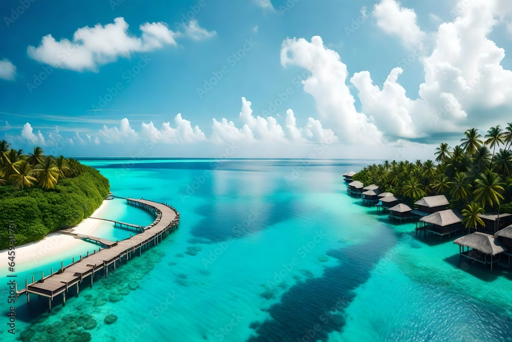beautiful landscape of maldives 