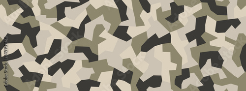 Geometric light khaki green camouflage, military texture, seamless urban camo pattern. Vector