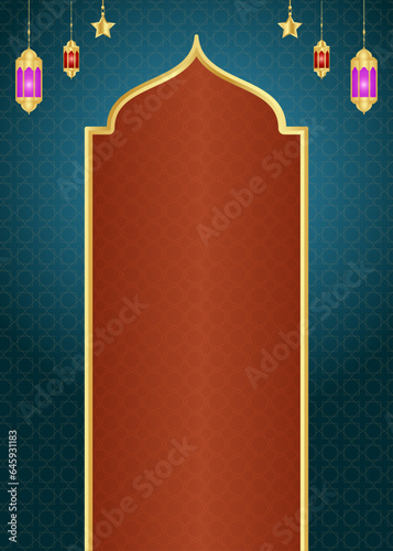 Arabesque ramadan ramazan with ramadhan lantern ornamental islamic background eid mubarak