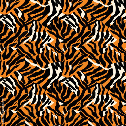 Seamless texture of Abstract Tiger orange skin perfect for any artwork, wallpaper or any printing.