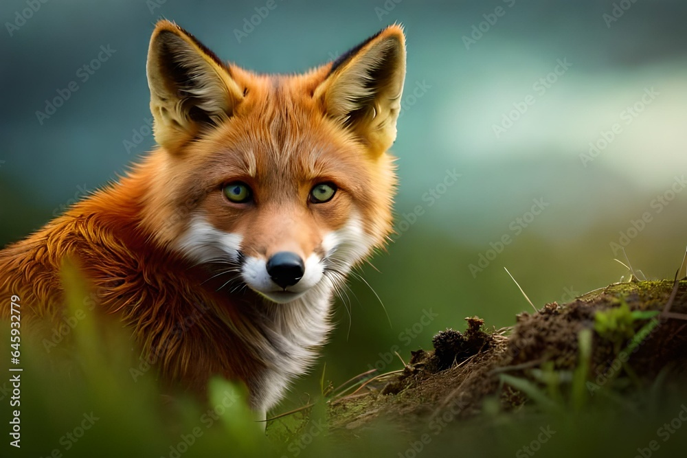 Fototapeta premium red fox vulpes